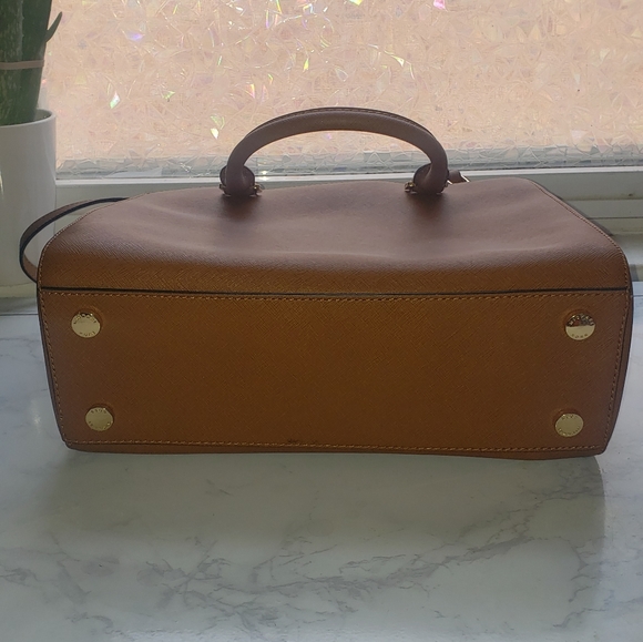 Michael Kors Brown Leather Crossbody Purse - Picture 4 of 4